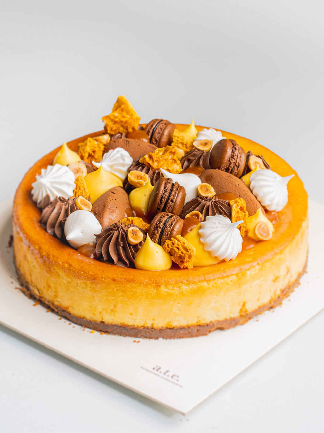 The ate cheesecake + Choc & Caramel