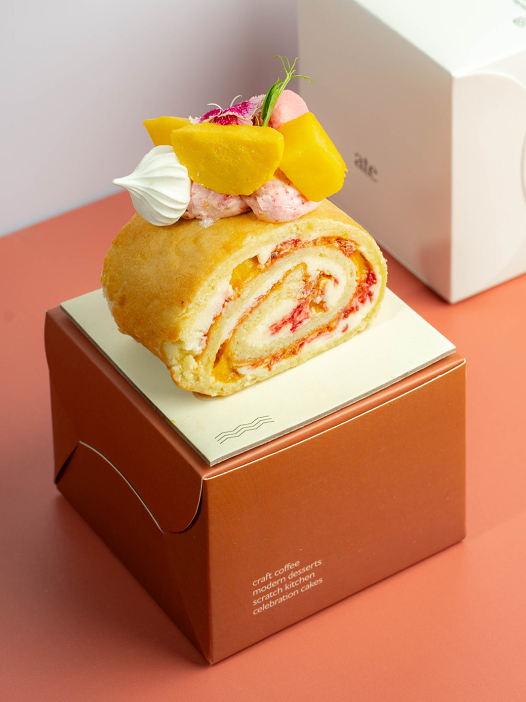 Mango & Raspberry Swiss Roll