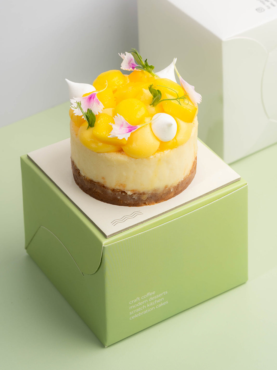 Mango & Vanilla Baked Mini Cheesecake