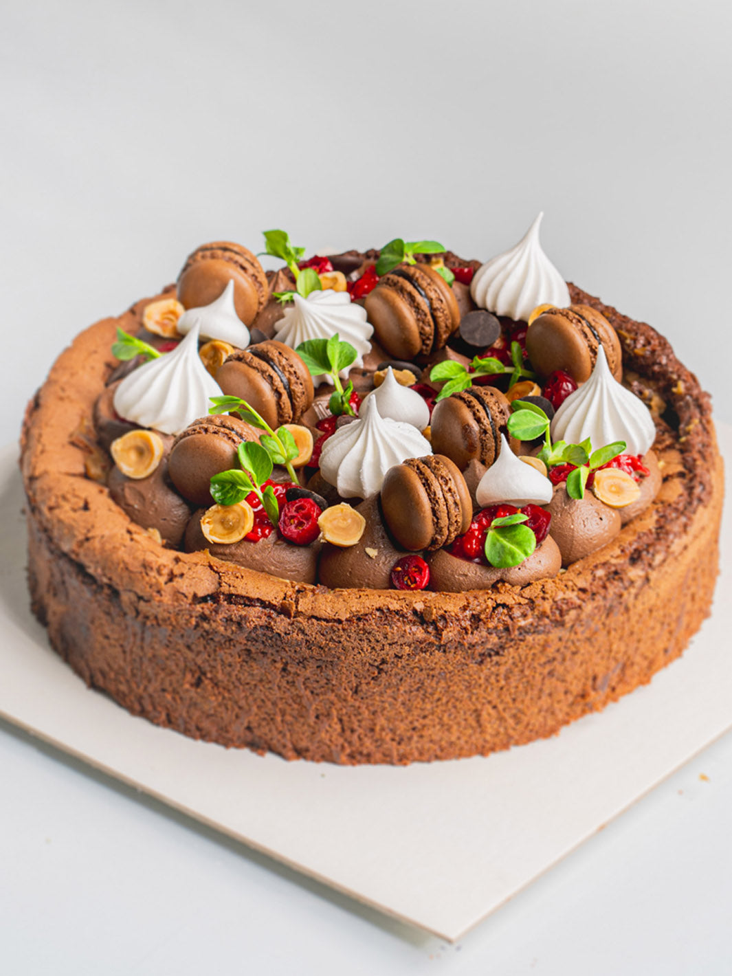 Flourless Choc cake + Raspberry + Ganache