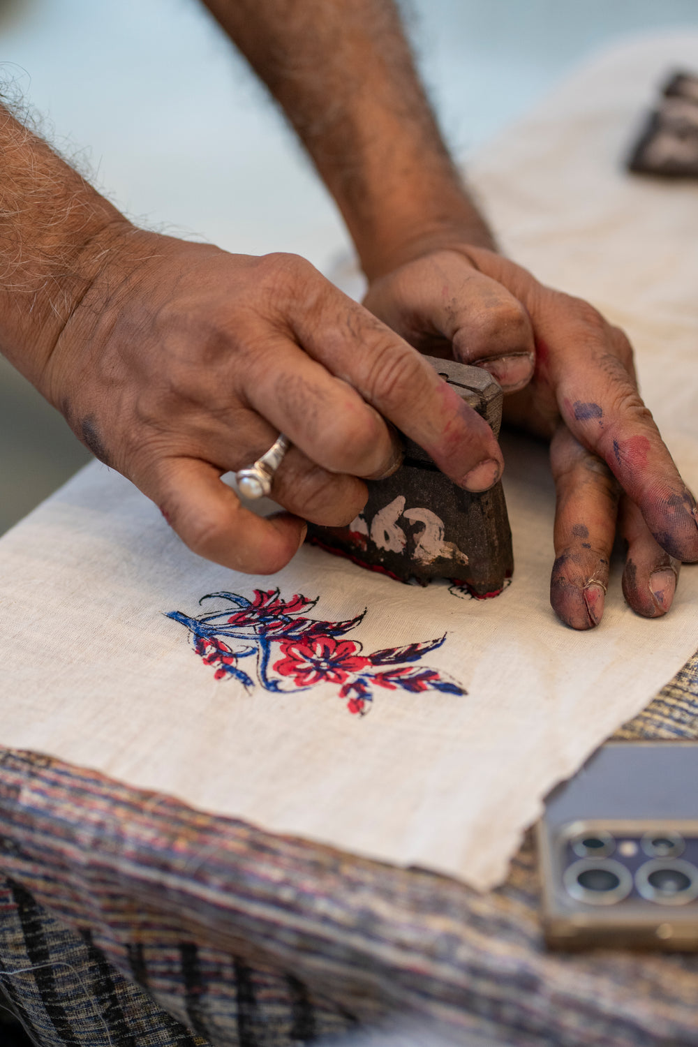 for a block printing workshop that brought people together over colour, texture and creativity.
