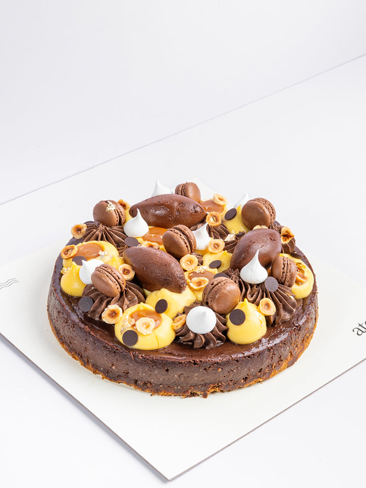 The ate Cocoa Cheesecake + Caramel