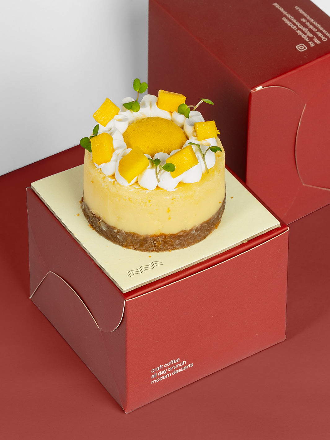 Mango & Vanilla Baked Mini Cheesecake